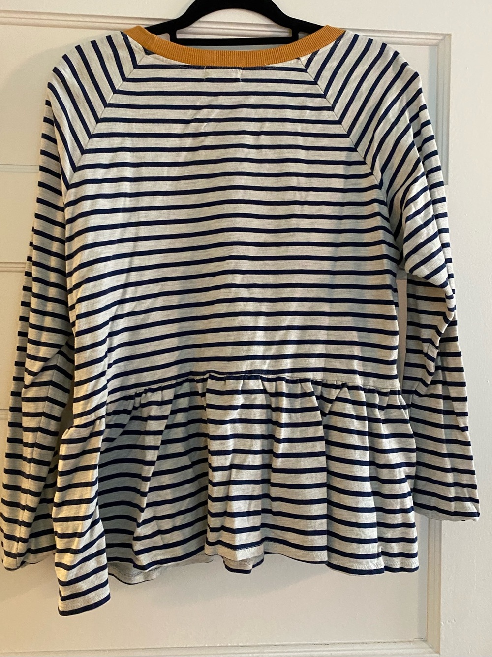 Anthropologie T. La Striped Peplum Sweatshirt Top